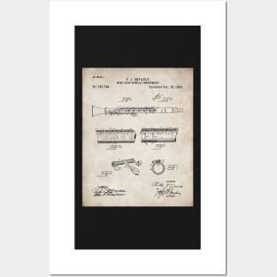 Clarinet Patent - Musician Classical Music Art - Antique Posters and Art